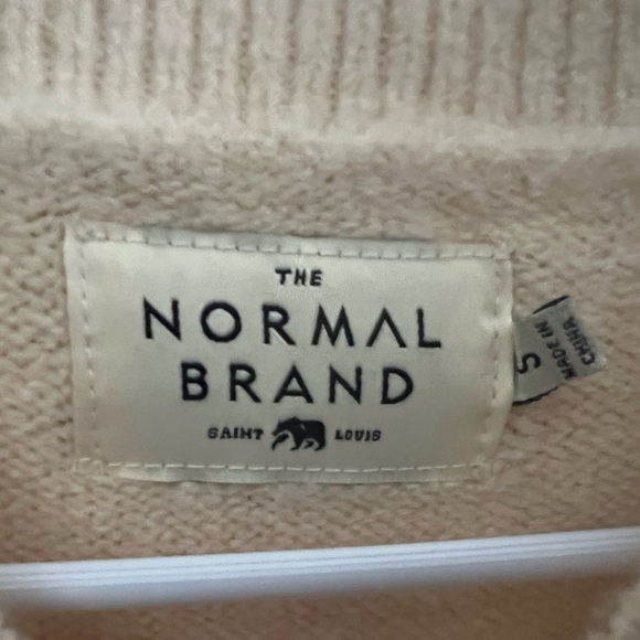 The Normal Brand Beige and Maroon Patterned Sweater - Picture 3 of 4